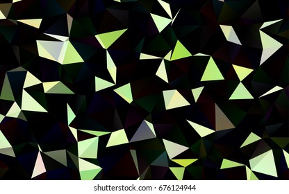 Dark Green vector abstract mosaic pattern. Creative illustration in halftone style with gradient. The elegant pattern can be used as part of a brand book.