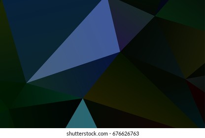 Dark Green vector abstract mosaic template. Colorful illustration in abstract style with gradient. A new texture for your design.