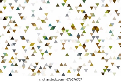 Dark Green vector abstract mosaic template. Shining illustration, which consist of triangles. Brand-new design for your business.