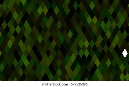 Dark Green vector abstract mosaic pattern. Glitter abstract illustration with an elegant design. Triangular pattern for your business design.