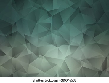 Dark Green vector abstract mosaic pattern. Colorful illustration in abstract style with gradient. The polygonal design can be used for your web site.