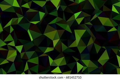 Dark Green vector abstract mosaic pattern. Modern geometrical abstract illustration with gradient. A new texture for your design.