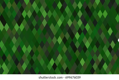 Dark Green vector abstract mosaic template. A vague abstract illustration with gradient. The template can be used as a background for cell phones.