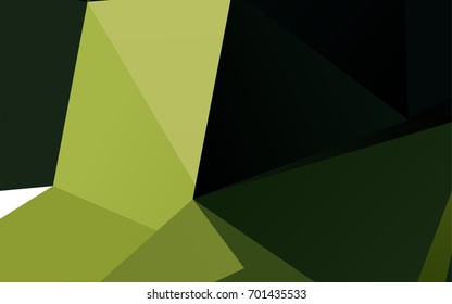 Dark Green vector abstract mosaic background. Shining illustration, which consist of triangles. The completely new template can be used for your brand book.