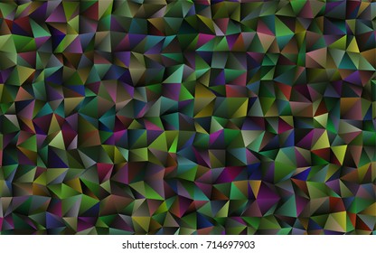 Dark Green vector abstract mosaic template. Geometric illustration in Origami style with gradient.  A completely new template for your business design.