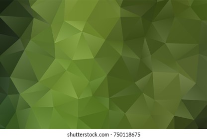 Dark Green vector abstract mosaic background. Shining illustration, which consist of triangles. A new texture for your design.