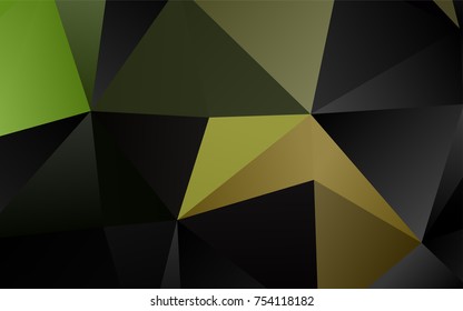 Dark Green vector abstract mosaic template. A completely new color illustration in a vague style. The template can be used as a background for cell phones.