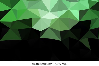 Dark Green vector abstract mosaic template. Modern geometrical abstract illustration with gradient. The elegant pattern can be used as part of a brand book.