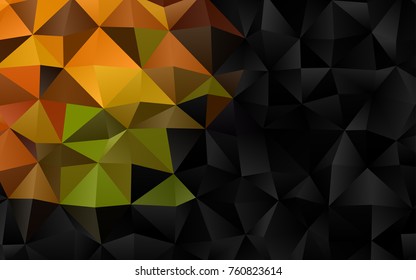 Dark Green vector abstract mosaic template. A vague abstract illustration with gradient. The best triangular design for your business.