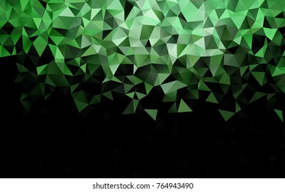 Dark Green vector abstract mosaic background. A vague abstract illustration with gradient. A new texture for your design.