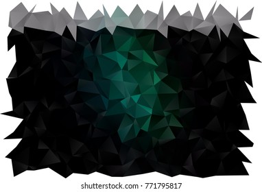 Dark Green vector abstract mosaic background. Creative illustration in halftone style with gradient. Brand-new style for your business design.