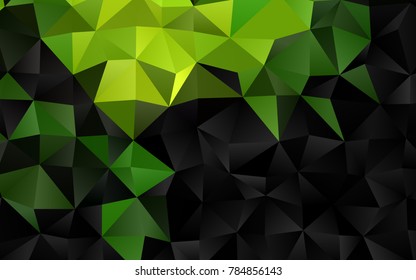 Dark Green vector abstract mosaic background. Creative geometric illustration in Origami style with gradient. A completely new template for your business design.