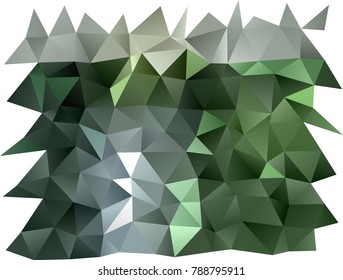 Dark Green vector abstract mosaic background. A sample with polygonal shapes. The polygonal design can be used for your web site.