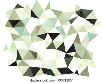 Dark Green vector abstract mosaic background. Creative geometric illustration in Origami style with gradient. The elegant pattern can be used as part of a brand book.