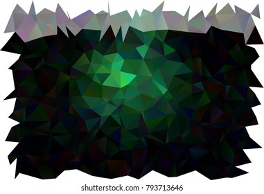 Dark Green vector abstract mosaic pattern. A sample with polygonal shapes. Triangular pattern for your business design.