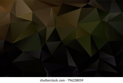 Dark Green vector abstract mosaic background. Brand-new colored illustration in blurry style with gradient. Brand-new design for your business.