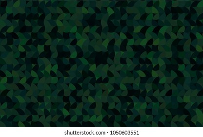 Dark Green vector abstract pattern with circles. Geometry template for your business design. Background with colored spheres.