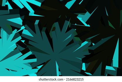 Dark Green vector abstract pattern with flowers. Shining colored illustration with flowers. Doodle design for your web site.