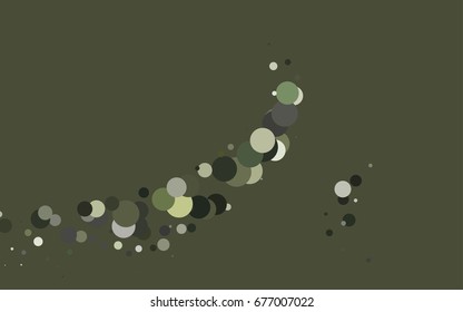 Dark Green vector abstract pattern with circles. Geometry template for your business design. Background with colored spheres.