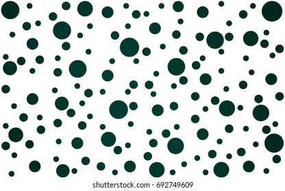 Dark Green vector abstract pattern with circles. Geometry template for your business design. Background with colored spheres.