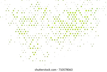 Dark Green vector abstract pattern with circles. Geometry template for your business design. Background with colored spheres.