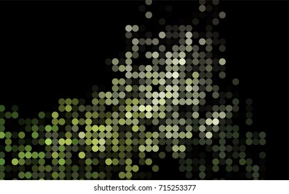 Dark Green vector abstract pattern with circles. Geometry template for your business design. Background with colored spheres.