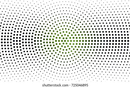 Dark Green vector abstract pattern with circles. Geometry template for your business design. Background with colored spheres.