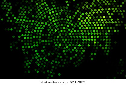 Dark Green vector abstract pattern with circles. Geometry template for your business design. Background with colored spheres.