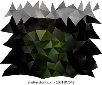 Dark Green vector abstract polygonal background. Modern geometrical abstract illustration with gradient. Triangular pattern for your business design.