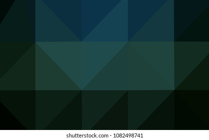 Dark Green vector abstract polygonal background. Creative illustration in halftone style with gradient. That new template can be used for your brand book.