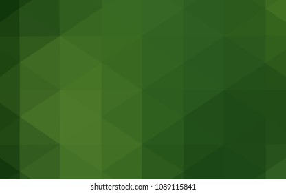 Dark Green vector abstract polygonal pattern. Colorful illustration in abstract style with gradient. A completely new template for your business design.