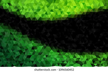 Dark Green vector abstract polygonal background. Colorful abstract illustration with gradient. The polygonal design can be used for your web site.