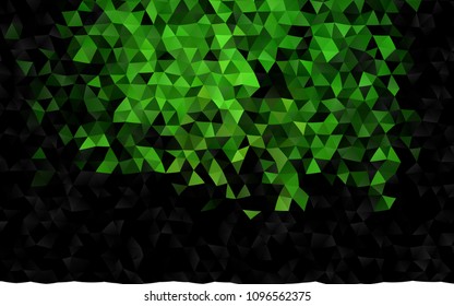 Dark Green vector abstract polygonal background. Creative illustration in halftone style with gradient. The polygonal design can be used for your web site.