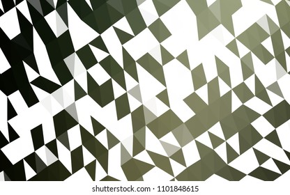 Dark Green vector abstract polygonal background. Shining illustration, which consist of triangles. Triangular pattern for your business design.