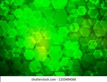 Dark Green vector abstract polygonal background. Brand new colored illustration in blurry style with gradient. Brand new style for your business design.