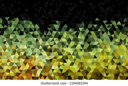 Dark Green vector abstract polygonal template. Geometric illustration in Origami style with gradient.  Brand new design for your business.
