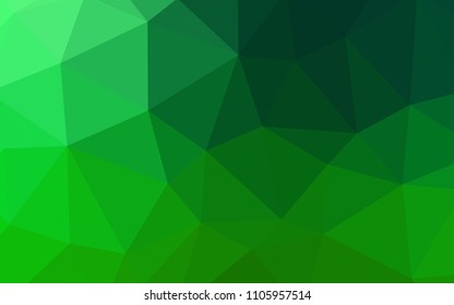 Dark Green vector abstract polygonal background. Creative geometric illustration in Origami style with gradient. Brand new style for your business design.