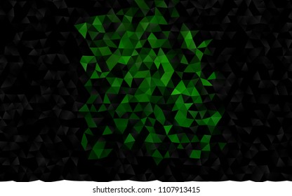 Dark Green vector abstract polygonal template. A completely new color illustration in a vague style. A completely new design for your business.