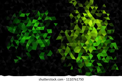 Dark Green vector abstract polygonal template. Creative illustration in halftone style with gradient. The completely new template can be used for your brand book.