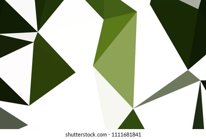Dark Green vector abstract polygonal pattern. Modern abstract illustration with triangles. A new texture for your web site.
