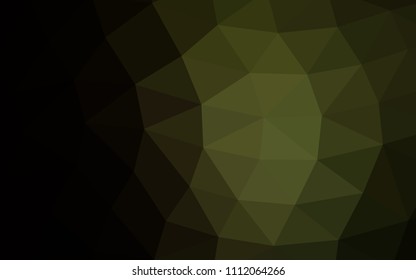 Dark Green vector abstract polygonal abstract polygonal. Shining colored illustration in a Brand new style. The best triangular design for your business.