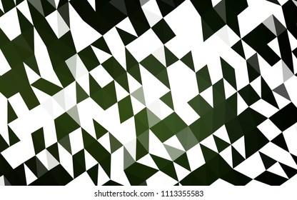 Dark Green vector abstract polygonal layout. Brand new colored illustration in blurry style with gradient. The textured pattern can be used for background.