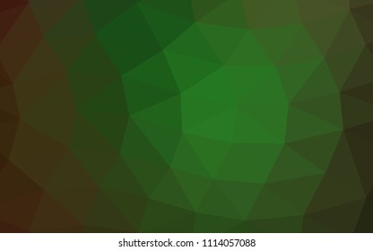Dark Green vector abstract polygonal abstract polygonal. An elegant bright illustration with gradient. The completely new template can be used for your brand book.