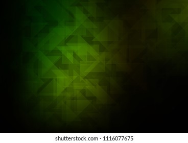 Dark Green vector abstract polygonal cover. Modern geometrical abstract illustration with gradient. The textured pattern can be used for background.