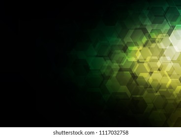 Dark Green vector abstract polygonal pattern. Creative geometric illustration in Origami style with gradient. A completely new template for your business design.