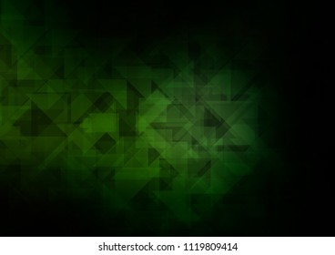 Dark Green vector abstract polygonal abstract polygonal. A sample with polygonal shapes. The best triangular design for your business.