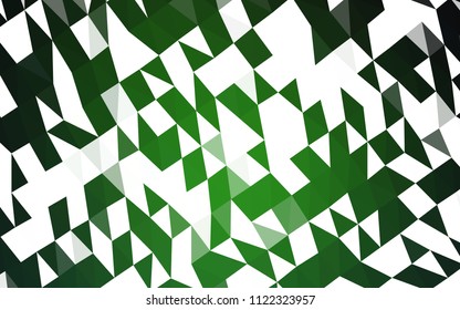 Dark Green vector abstract polygonal pattern. Modern geometrical abstract illustration with gradient. Brand new design for your business.