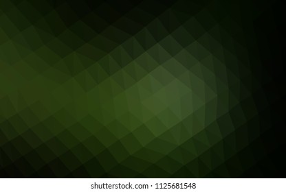Dark Green vector abstract polygonal texture. Geometric illustration in Origami style with gradient.  A new texture for your design.