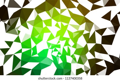 Dark Green vector abstract polygonal pattern. Modern abstract illustration with triangles. Completely new template for your banner.