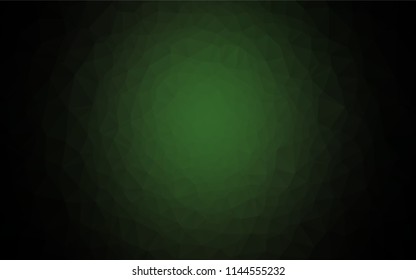 Dark Green vector abstract polygonal cover. Shining colored illustration in a Brand new style. The textured pattern can be used for background.